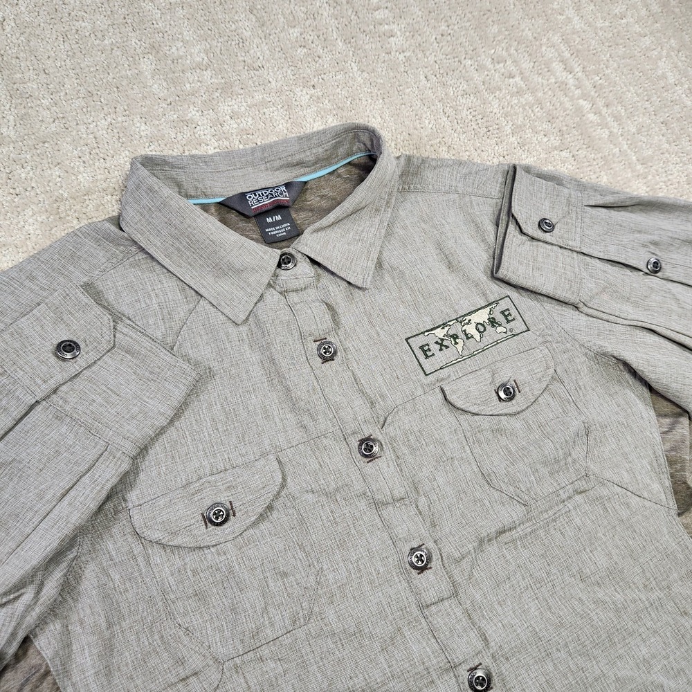 Outdoor Research Shirt Women Medium Reflection Lightweight Button Up‎ Hiking